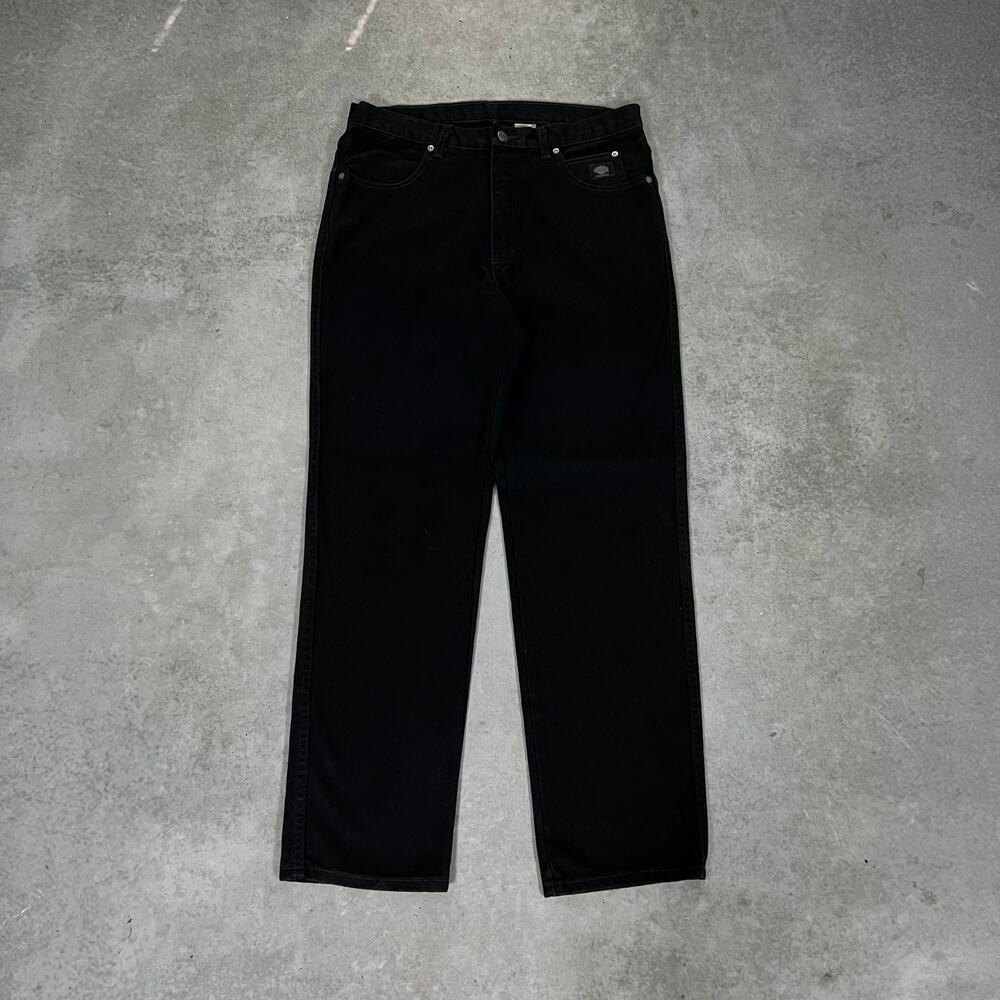 Vintage 2000's Relaxed Straight Men's 34x32 Black Jeans USA Made 100% Cotton